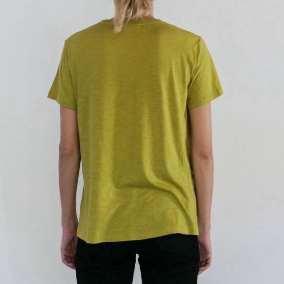 Vince Crew Neck Short Sleeve T-Shirt in ‘Cactus’ Chartreuse Green Size Medium - Picture 9 of 10